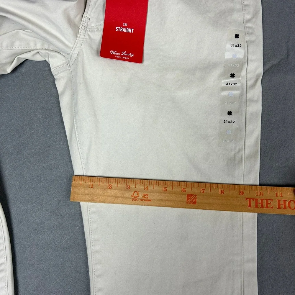 Lucky Brand 223 Straight Advanced Stretch Jeans Mens 31x32 Beige